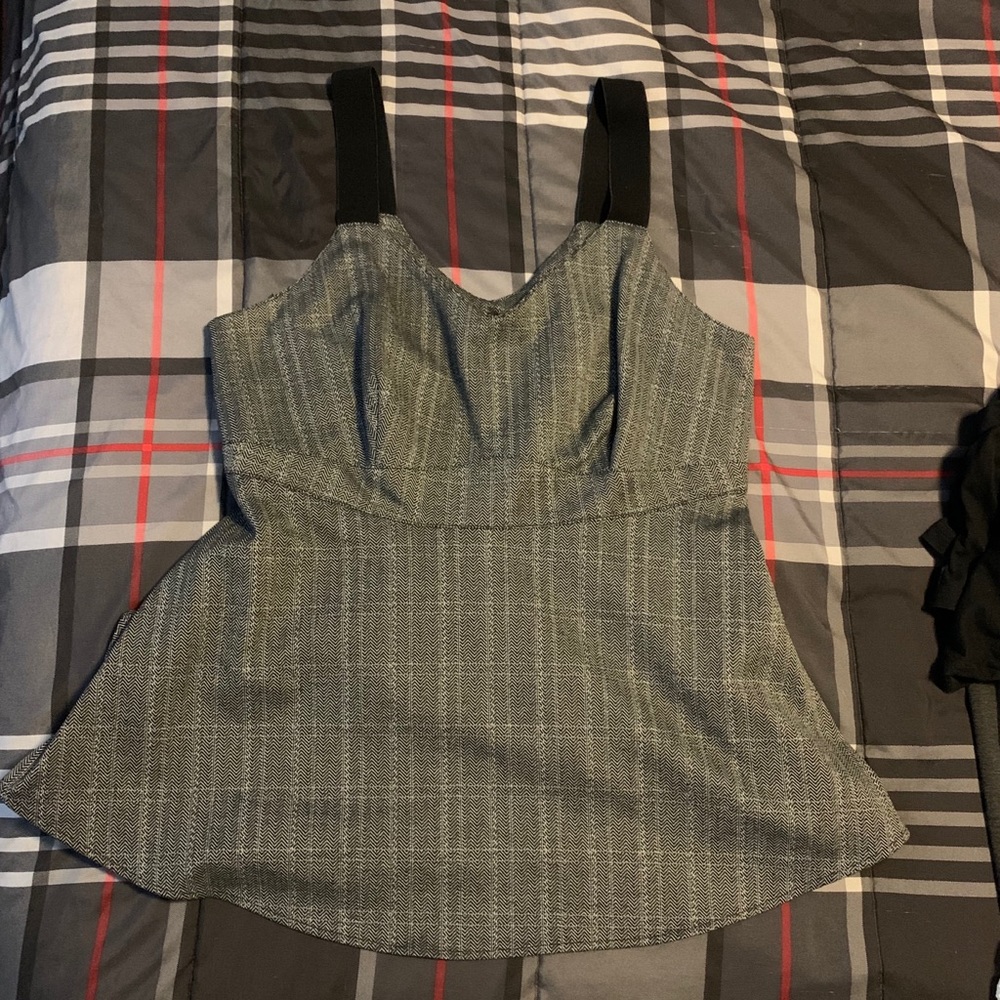 00 Grey Torrid Peplum Dress Tank